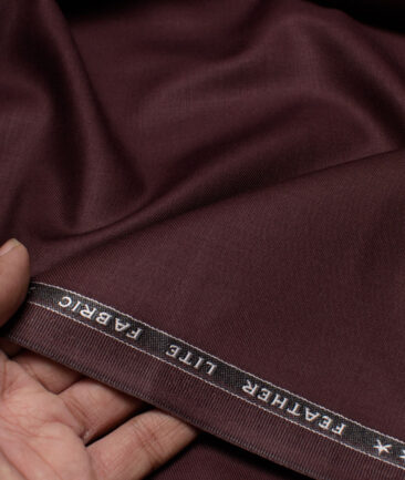 Raymond Terry Rayon Solids  Suiting Fabric (Dark Wine) - Image 2