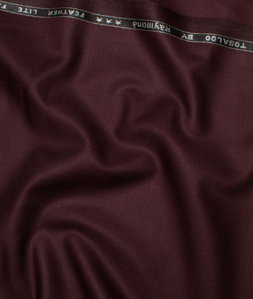 Raymond Terry Rayon Solids  Suiting Fabric (Dark Wine) - Image 3