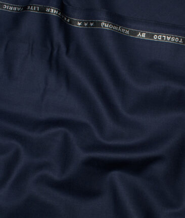 Raymond Terry Rayon Solids  Suiting Fabric (Dark Blue) - Image 3