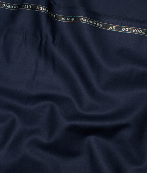 Raymond Terry Rayon Solids  Suiting Fabric (Dark Blue) - Image 3