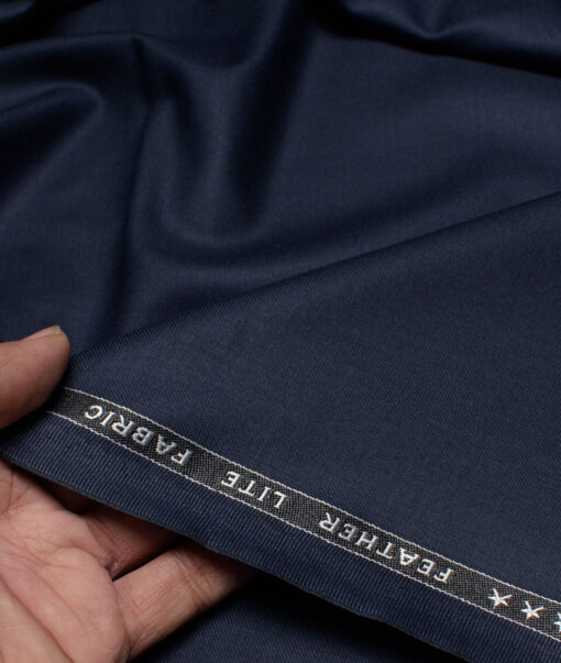 Raymond Terry Rayon Solids  Suiting Fabric (Dark Blue) - Image 1