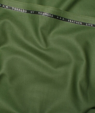 Raymond Terry Rayon Solids  Suiting Fabric (Green) - Image 3