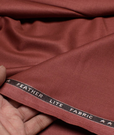 Raymond Terry Rayon Solids  Suiting Fabric (Rust Brown) - Image 2