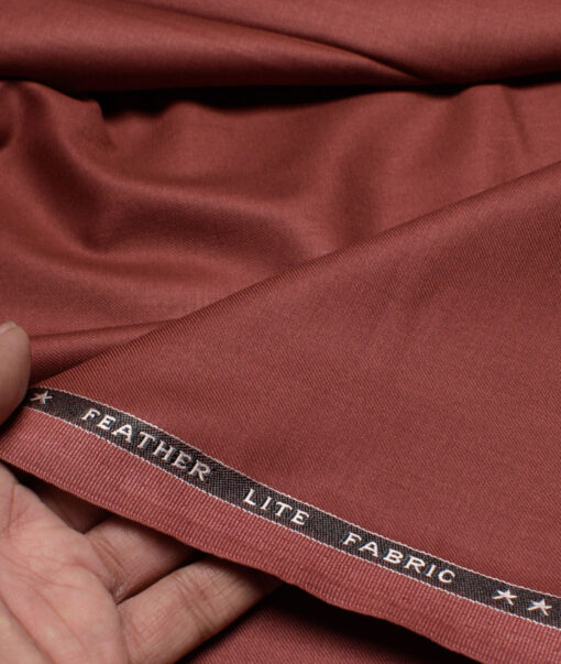 Raymond Terry Rayon Solids  Suiting Fabric (Rust Brown) - Image 2