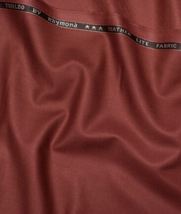 Raymond Terry Rayon Solids  Suiting Fabric (Rust Brown) - Image 3