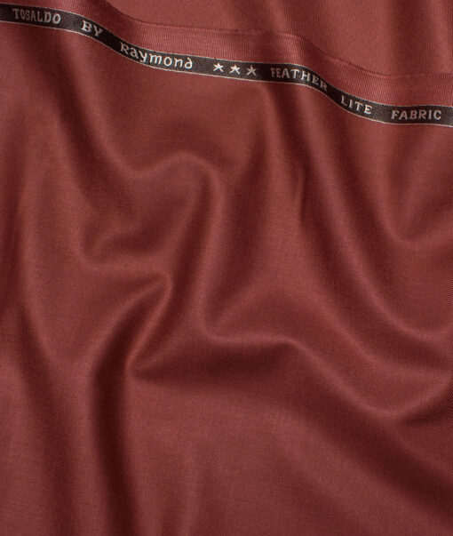 Raymond Terry Rayon Solids  Suiting Fabric (Rust Brown) - Image 3