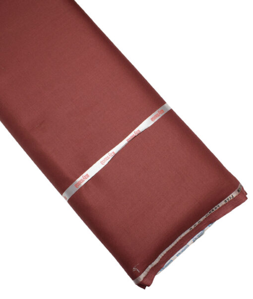 Raymond Terry Rayon Solids  Suiting Fabric (Rust Brown)