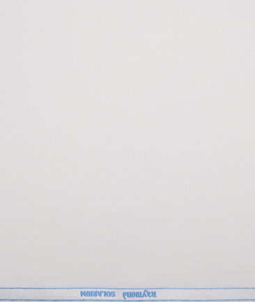 Raymond Polyester Viscose Solids  Suiting Fabric (White)