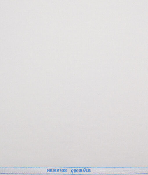 Raymond Polyester Viscose Solids  Suiting Fabric (White)