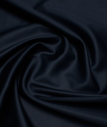 Reid & Taylor  Giza Cotton Solids Shirt or Kurta Pajama Fabric (Dark Navy Blue)