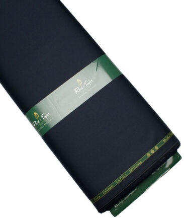 Reid & Taylor  Giza Cotton Solids Shirt or Kurta Pajama Fabric (Dark Navy Blue)