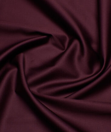 Reid & Taylor  Giza Cotton Solids Shirt or Kurta Pajama Fabric (Dark Wine)