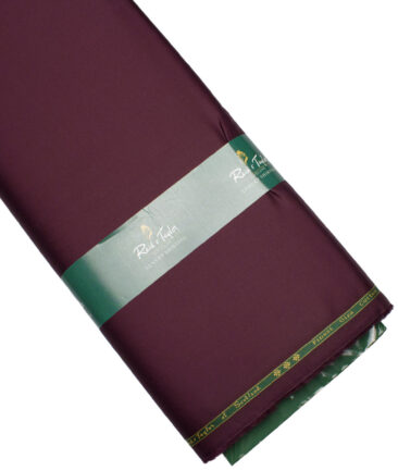 Reid & Taylor  Giza Cotton Solids Shirt or Kurta Pajama Fabric (Dark Wine)