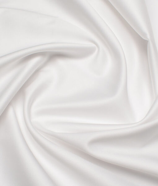 Reid & Taylor  Giza Cotton Solids Shirt or Kurta Pajama Fabric (White)