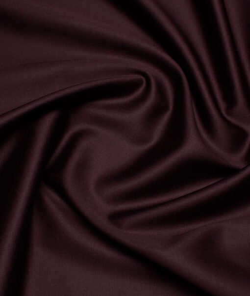 Reid & Taylor  Giza Cotton Solids Shirt or Kurta Pajama Fabric (Brownish Wine)