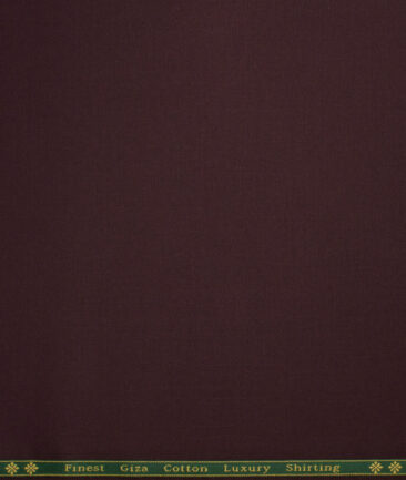 Reid & Taylor  Giza Cotton Solids Shirt or Kurta Pajama Fabric (Brownish Wine)