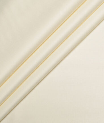 Italian Channel Terry Rayon Solids  Suiting Fabric (Cream)