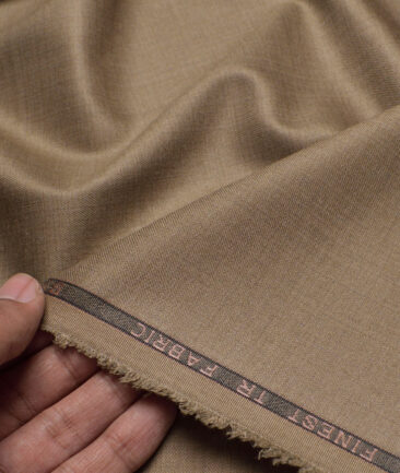 OCM Terry Rayon Self Design  Suiting Fabric (Brown)