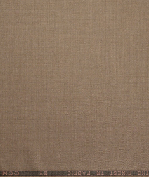 OCM Terry Rayon Self Design  Suiting Fabric (Brown)