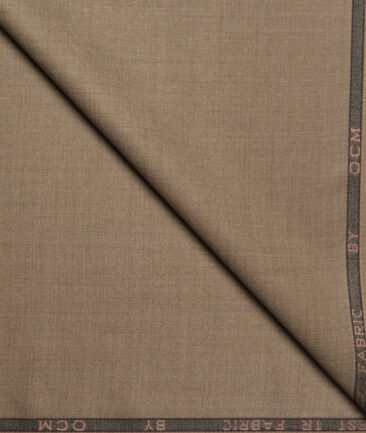 OCM Terry Rayon Self Design  Suiting Fabric (Brown)