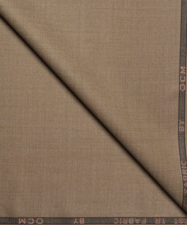 OCM Terry Rayon Self Design  Suiting Fabric (Brown)