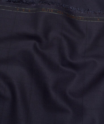 OCM Terry Rayon Checks  Stretchable Suiting Fabric (Dark Tuna Purple)