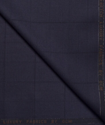 OCM Terry Rayon Checks  Stretchable Suiting Fabric (Dark Tuna Purple)