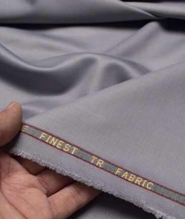 OCM Terry Rayon Solids  Suiting Fabric (Silver Grey)