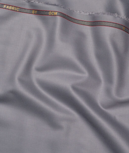 OCM Terry Rayon Solids  Suiting Fabric (Silver Grey)