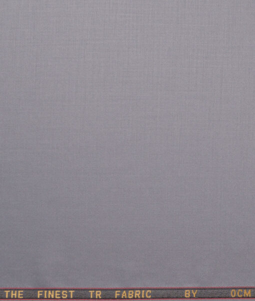 OCM Terry Rayon Solids  Suiting Fabric (Silver Grey)