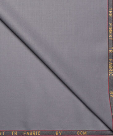OCM Terry Rayon Solids  Suiting Fabric (Silver Grey)