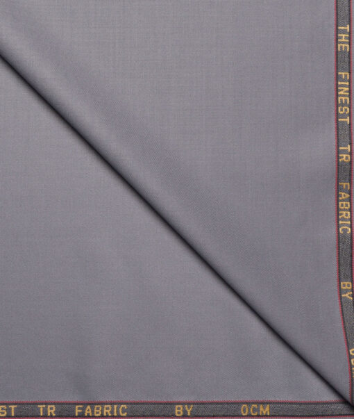 OCM Terry Rayon Solids  Suiting Fabric (Silver Grey)