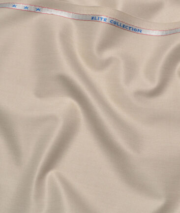 OCM Terry Rayon Structured  Stretchable Suiting Fabric (Cream)