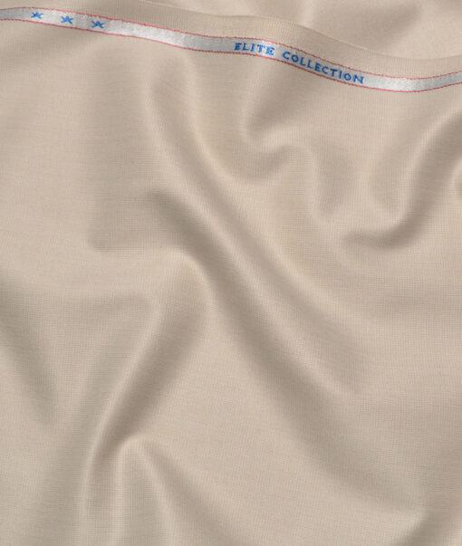 OCM Terry Rayon Structured  Stretchable Suiting Fabric (Cream)