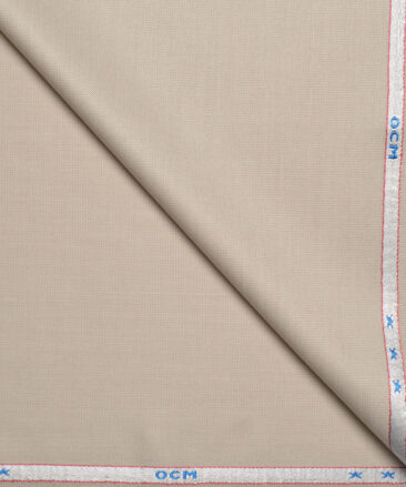 OCM Terry Rayon Structured  Stretchable Suiting Fabric (Cream)