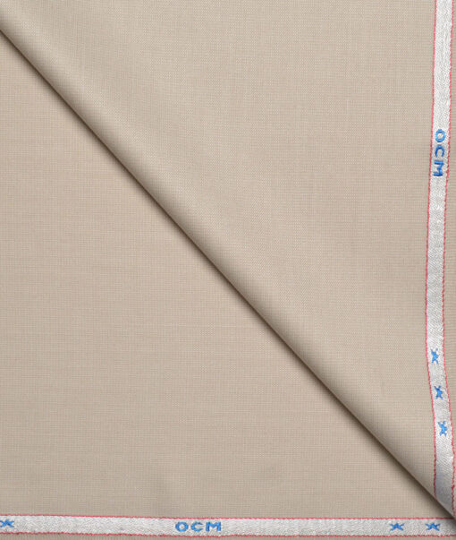 OCM Terry Rayon Structured  Stretchable Suiting Fabric (Cream)