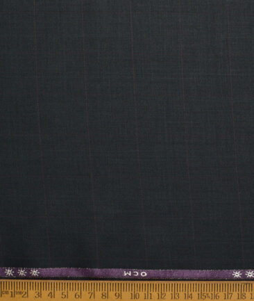 OCM Terry Rayon Checks  Suiting Fabric (Dark Green)
