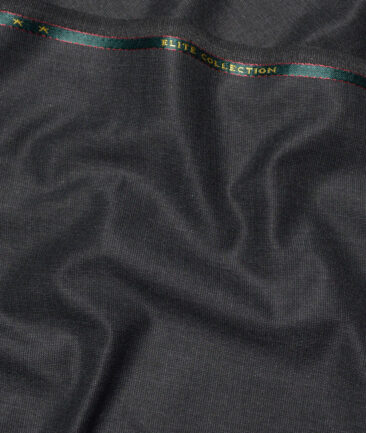 OCM Terry Rayon Structured  Stretchable Suiting Fabric (Dark Grey)