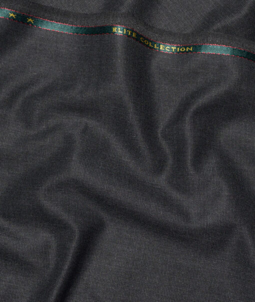 OCM Terry Rayon Structured  Stretchable Suiting Fabric (Dark Grey)