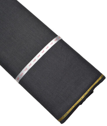 OCM Terry Rayon Structured  Stretchable Suiting Fabric (Dark Grey)