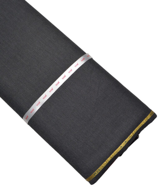 OCM Terry Rayon Structured  Stretchable Suiting Fabric (Dark Grey)