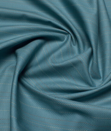 Soktas  Giza Cotton Striped Shirting Fabric (Sea Green)