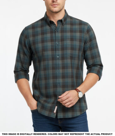 Soktas  Giza Cotton Checks Shirting Fabric (Sea Green & Black)