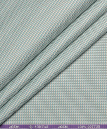 Soktas  Giza Cotton Structured Shirting Fabric (Mint Green)