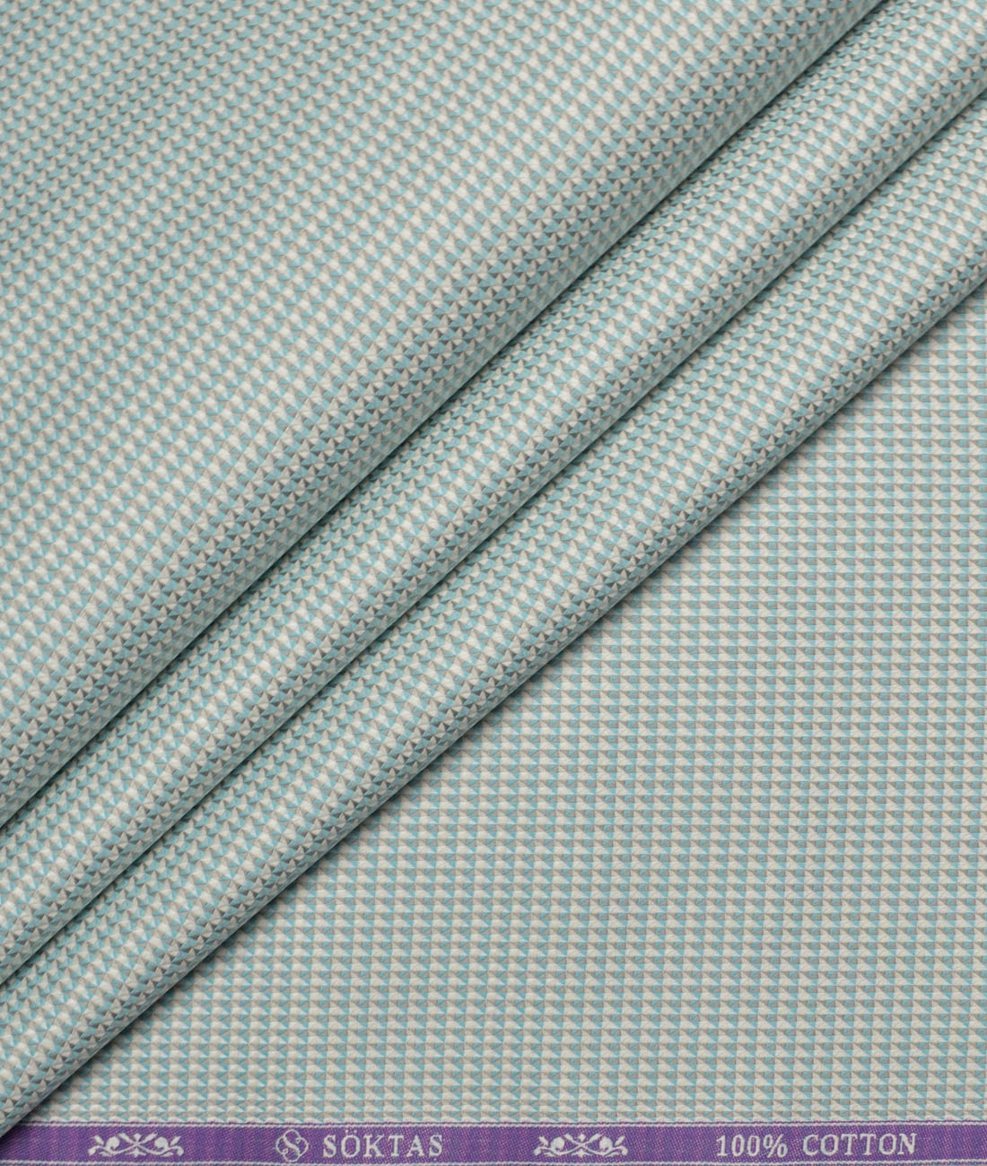 Soktas Giza Cotton Structured Shirting Fabric (Mint Green) Soktas Giza Cotton Structured Shirting Fabric (Mint Green)
