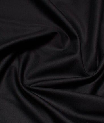 Vercelli Italy 2 Ply 100's Giza Cotton Solids Shirting Fabric (Black)