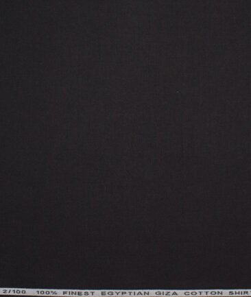 Vercelli Italy 2 Ply 100's Giza Cotton Solids Shirting Fabric (Black)