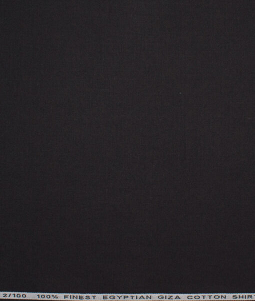 Vercelli Italy 2 Ply 100's Giza Cotton Solids Shirting Fabric (Black)
