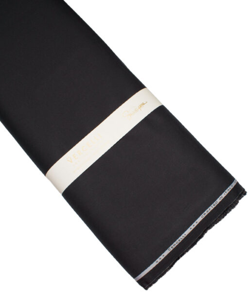 Vercelli Italy 2 Ply 100's Giza Cotton Solids Shirting Fabric (Black)