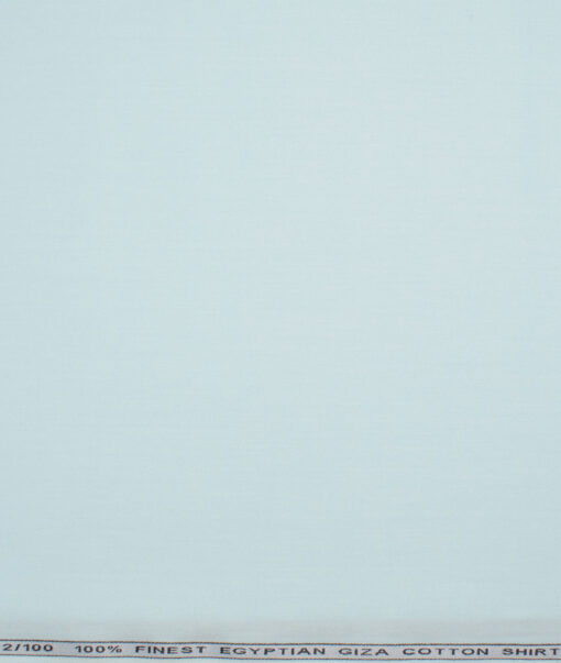 Vercelli Italy 2 Ply 100's Giza Cotton Solids Shirting Fabric (Frost Mint Blue)